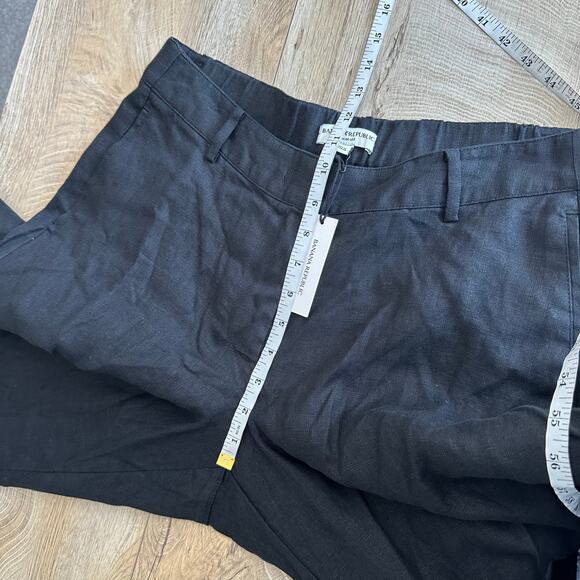 Banana Republic The Everyday Wide Leg Linen Pant Black M 713516 - Picture 10 of 12